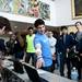 Michigan sophomore Chris O'Neill showcases his team's Chaos Pad guitar project to an audience at Hackathon on Sunday, Feb. 3. Daniel Brenner I AnnArbor.com